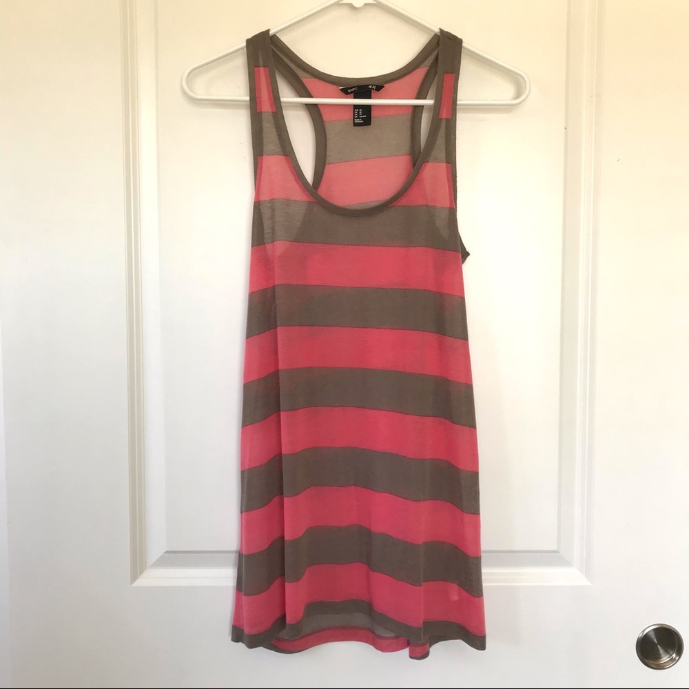 Vintage 2010’s H&M Sheer Long Stripe Tank Top